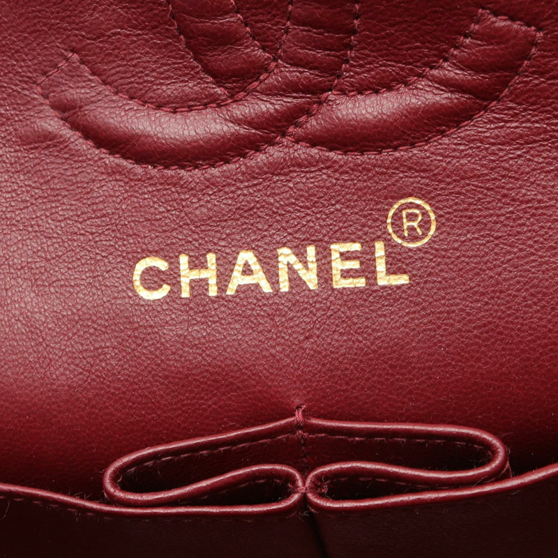 香奈兒 (CHANEL) Matelasse W 翻蓋鏈條單肩包,羊皮材質,黑色,二手,女士款,金色五金-3