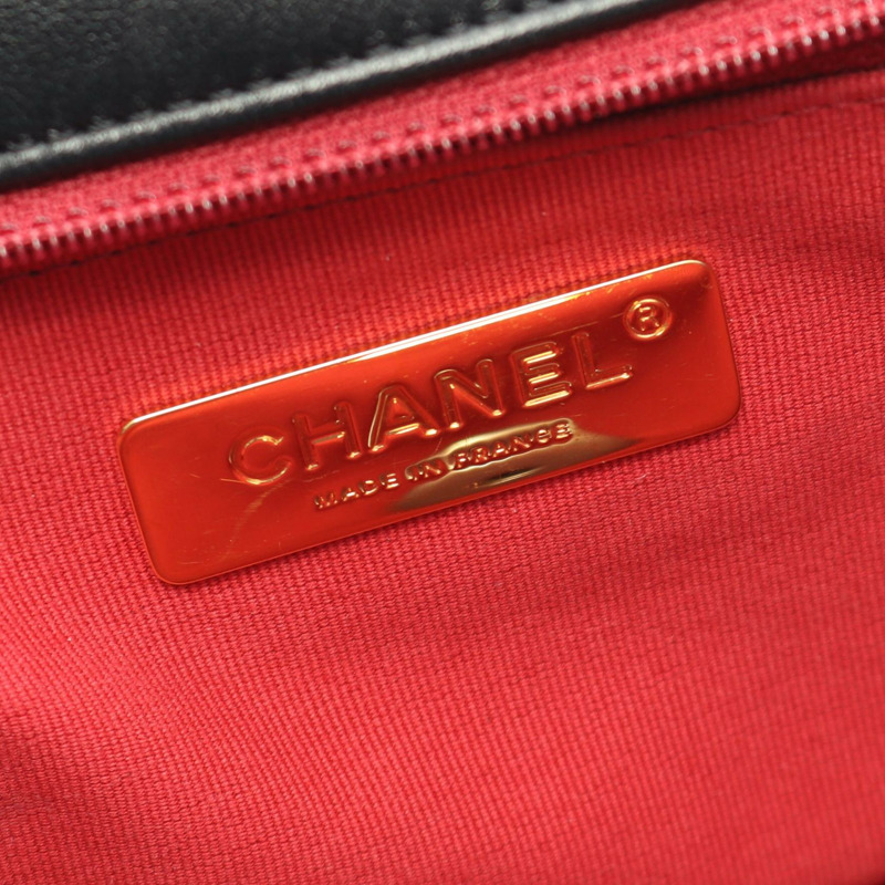 CHANEL 19 Dix-neuf 馬特拉塞斜背包鏈條單肩包 AS1160 小羊皮黑色-3