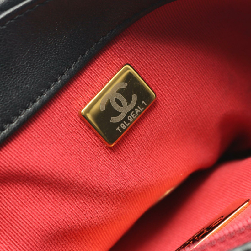 CHANEL 19 Dix-neuf 馬特拉塞斜背包鏈條單肩包 AS1160 小羊皮黑色-4