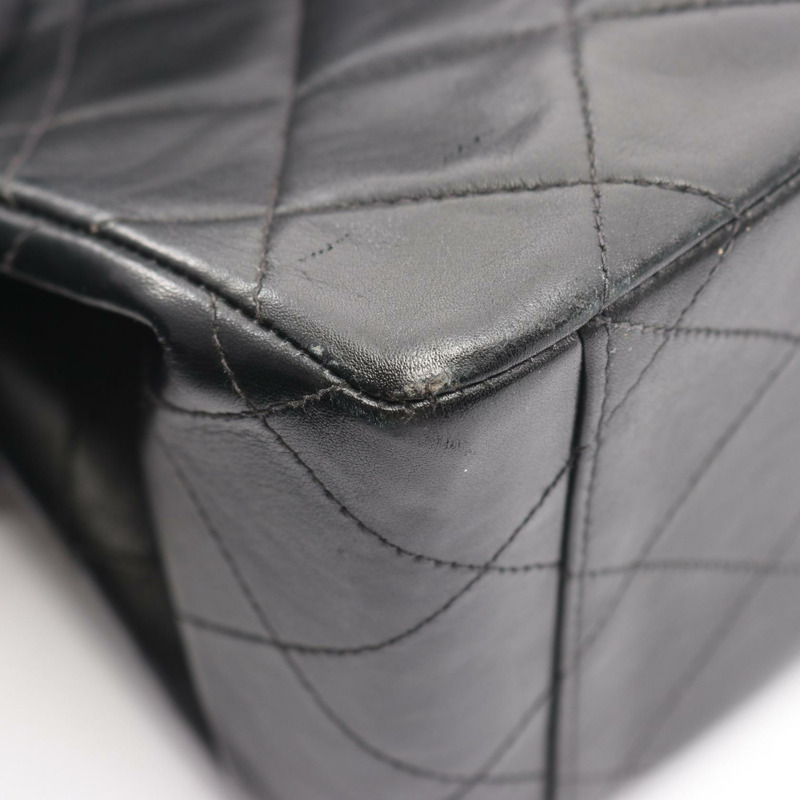 香奈兒 Jumbo Matelasse 34 鏈條肩背包 A01094 羊皮黑 二手 金色五金-9