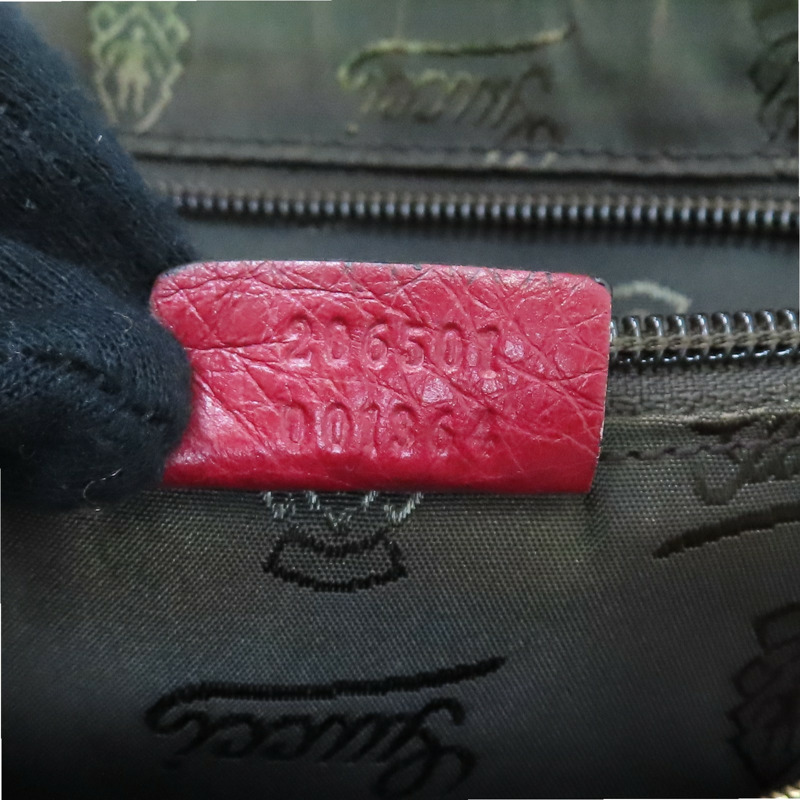 紅色 牛皮 Shima 波士頓包 手提包 206501【GUCCI 古馳】 206501-9