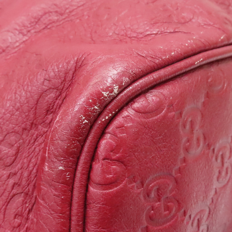 紅色 牛皮 Shima 波士頓包 手提包 206501【GUCCI 古馳】 206501-11