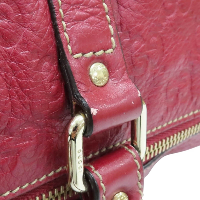 紅色 牛皮 Shima 波士頓包 手提包 206501【GUCCI 古馳】 206501-16