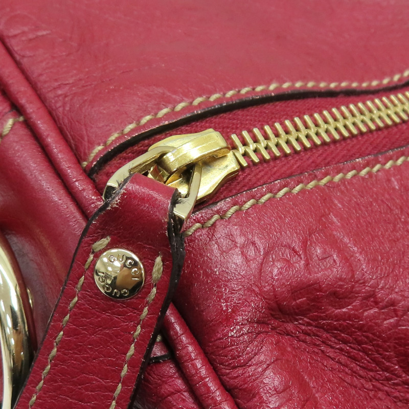 紅色 牛皮 Shima 波士頓包 手提包 206501【GUCCI 古馳】 206501-17