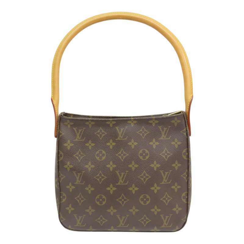 棕色 原花帆布 LOOPING MM 肩背包 M51146【LOUIS VUITTON LV 路易威登】 M51146-1