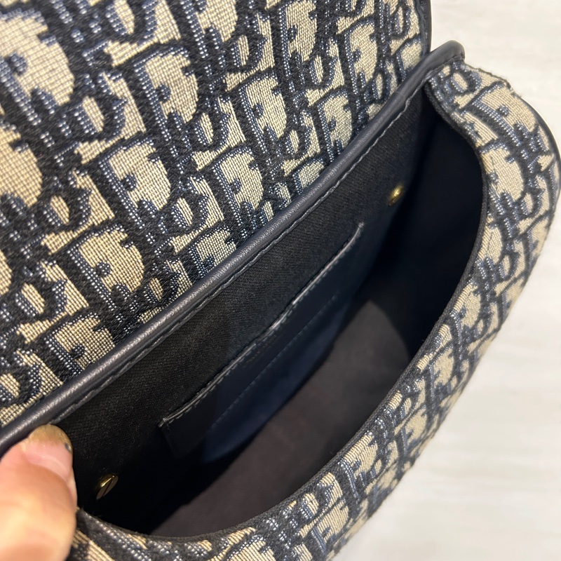 Dior 藍緹花布 中號Bobby包-5