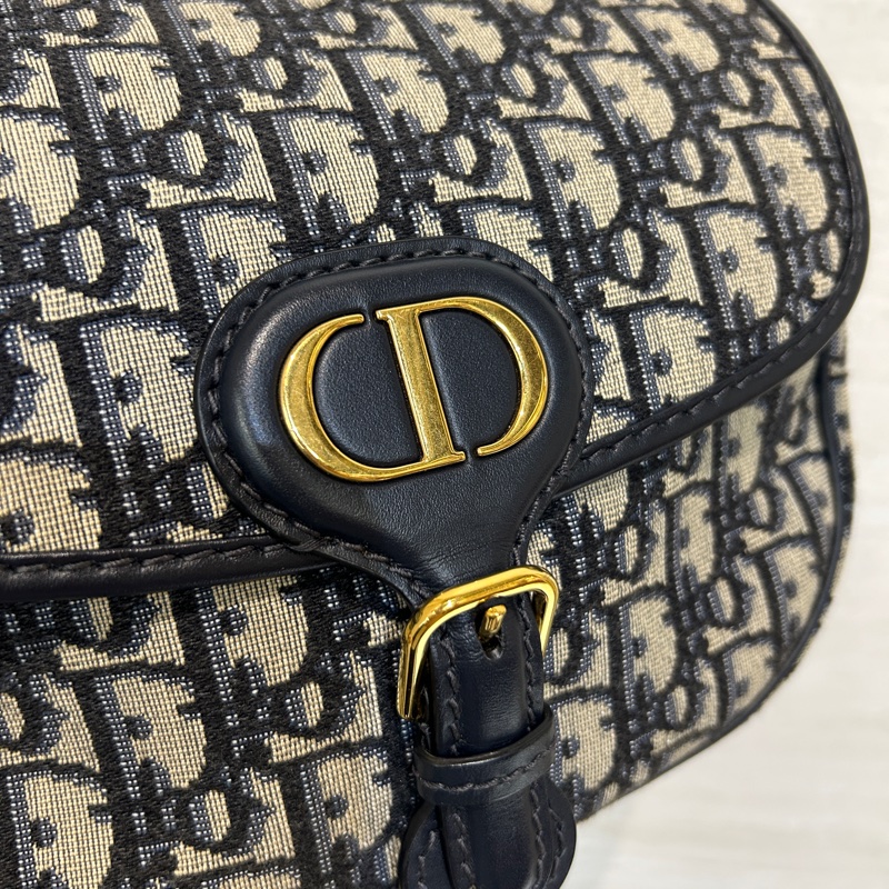 Dior 藍緹花布 中號Bobby包-6