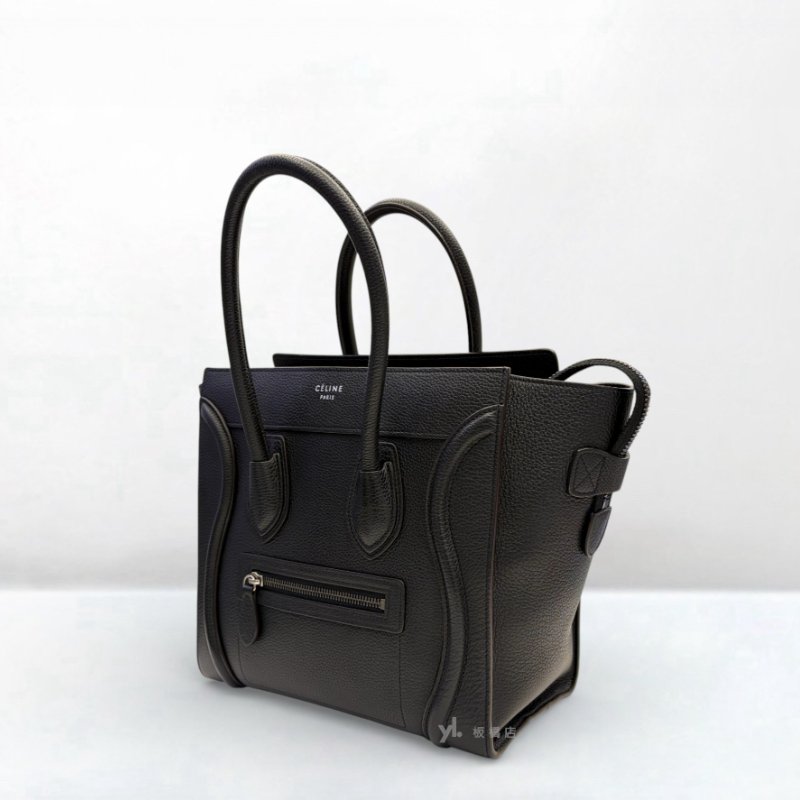 CELINE包包  Micro Luggage 黑小牛皮手提冏包-2