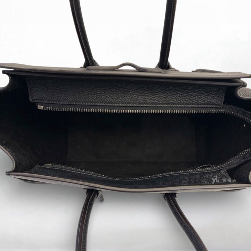 CELINE包包  Micro Luggage 黑小牛皮手提冏包-5