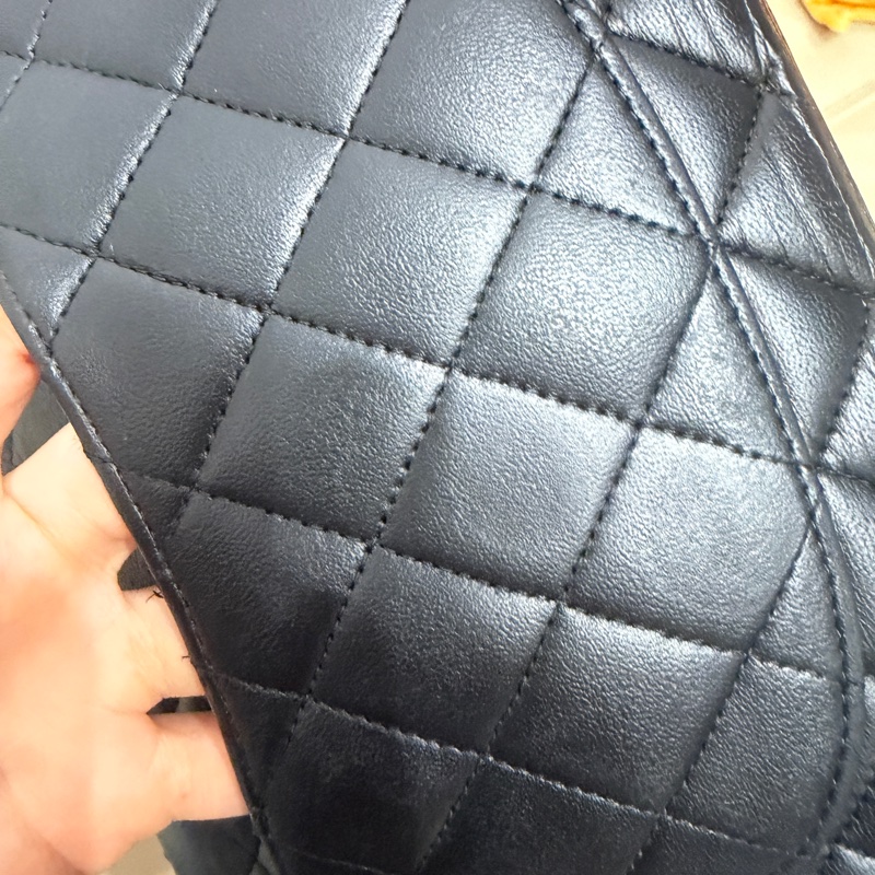 大全配🈶購證❤️ 香奈兒 #黑銀 #cf25 #羊皮 #中號 雙蓋雙鏈-40