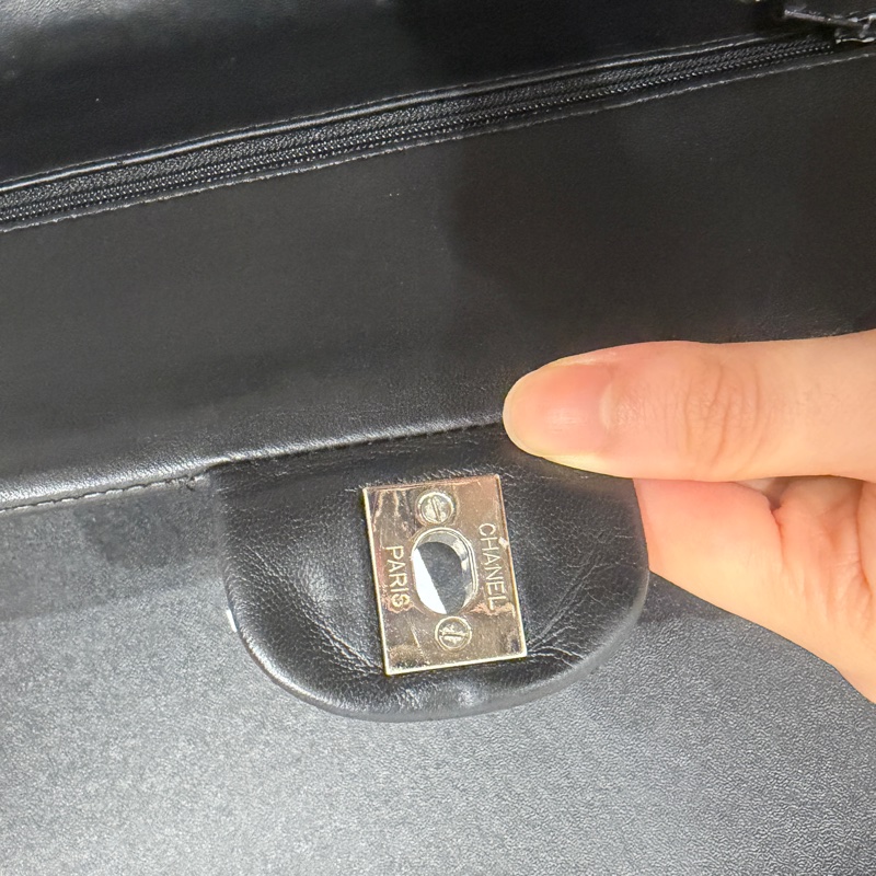 大全配🈶購證❤️ 香奈兒 #黑銀 #cf25 #羊皮 #中號 雙蓋雙鏈-46