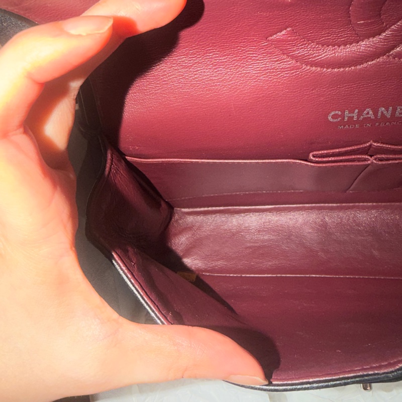 大全配🈶購證❤️ 香奈兒 #黑銀 #cf25 #羊皮 #中號 雙蓋雙鏈-62