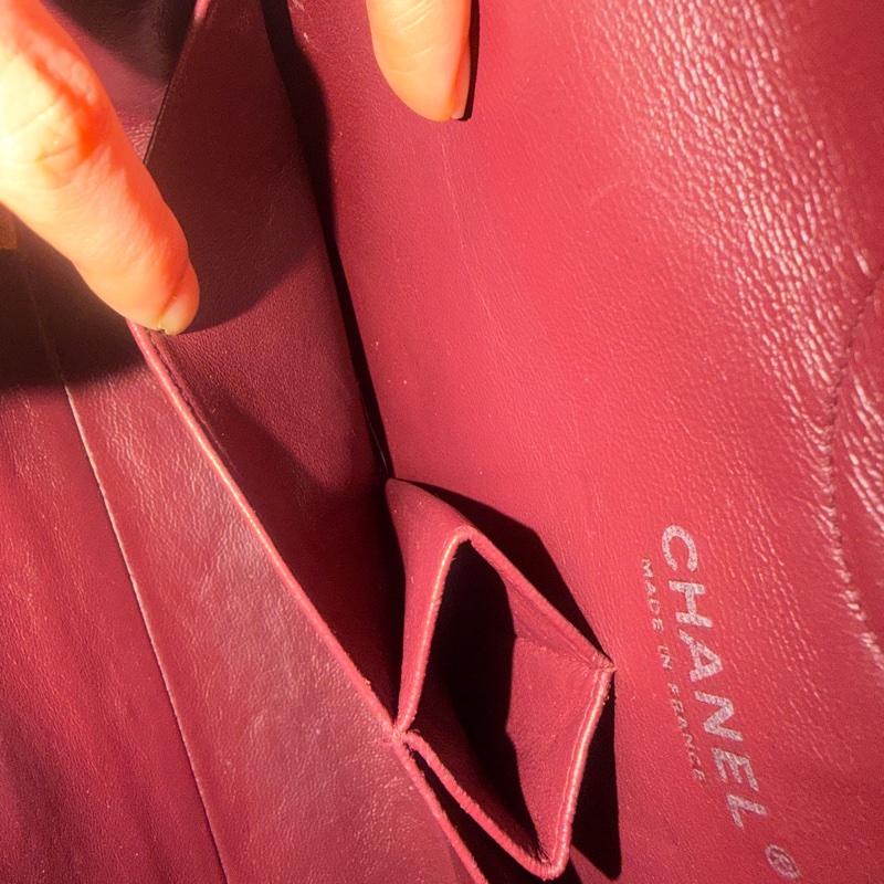 大全配🈶購證❤️ 香奈兒 #黑銀 #cf25 #羊皮 #中號 雙蓋雙鏈-64