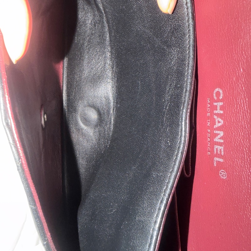 大全配🈶購證❤️ 香奈兒 #黑銀 #cf25 #羊皮 #中號 雙蓋雙鏈-66