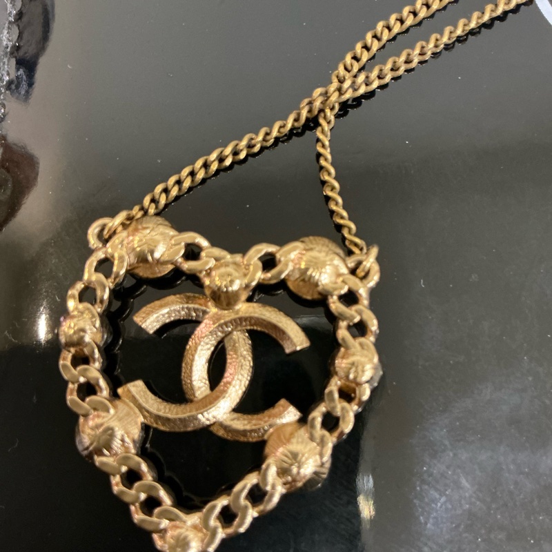 Chanel 復古金珍珠彩鑽項鍊-6