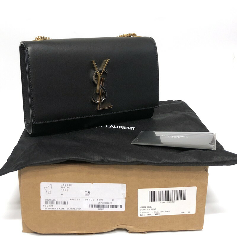 SAINT LAURENT 小號 Kate 手提斜背包 469390 1000-12