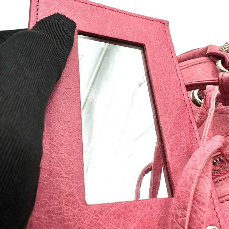 【美收精品】BALENCIAGA 粉色水桶機車包 C-69-9