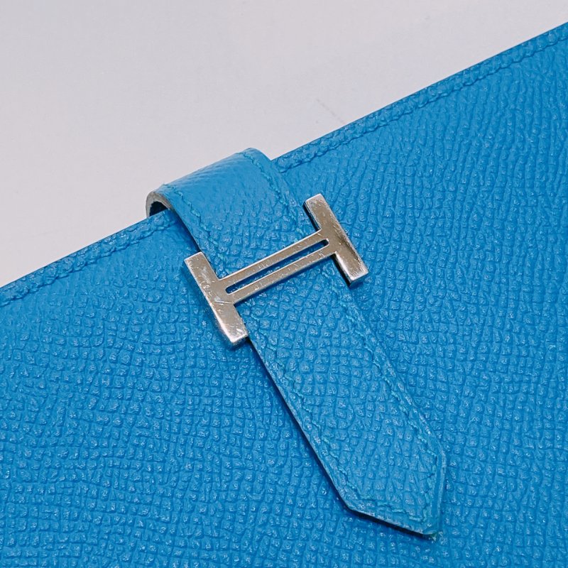 TW4612	Hermes 愛馬仕 長銀包 大海藍 Bearn Long Wallet Epsom Blue x PHW-10
