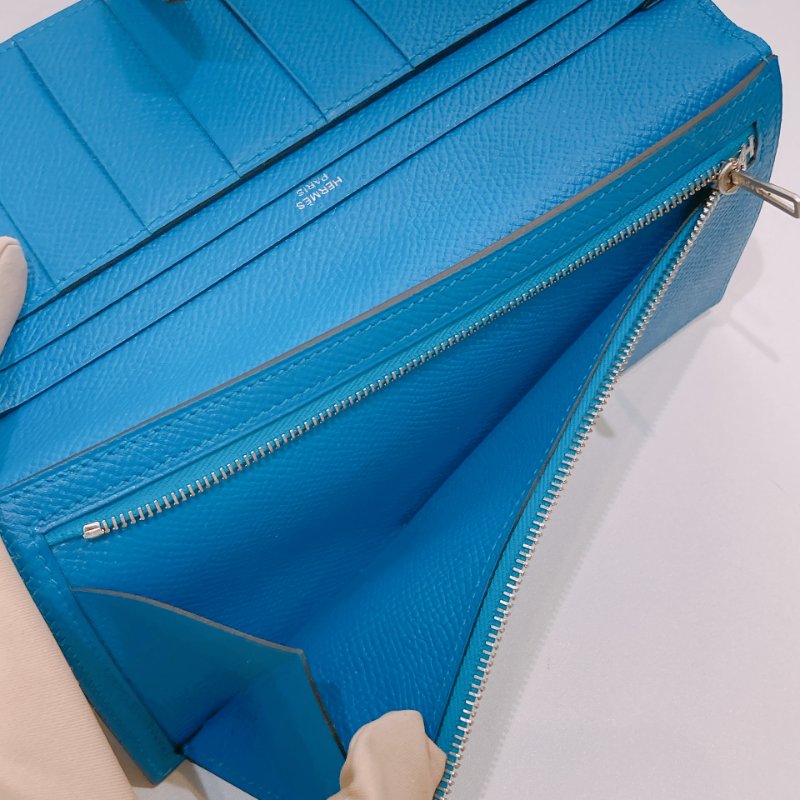 TW4612	Hermes 愛馬仕 長銀包 大海藍 Bearn Long Wallet Epsom Blue x PHW-15