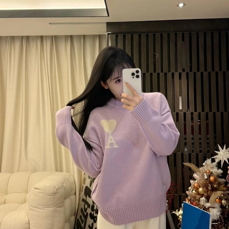 💎Han's house精品服飾💎AMI PARIS 大 愛心 美利奴羊毛 毛衣 原價16700-0