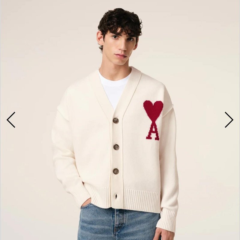 💎Han's house精品服飾💎AMI PARIS 愛心 毛衣 開衫 外套 葡萄牙製原價19200-7