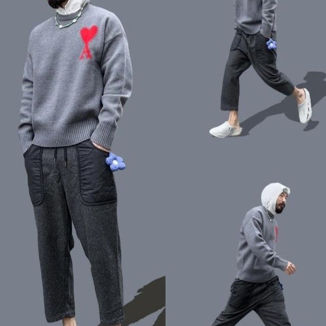 💎Han's house精品服飾💎AMI PARIS 愛心 刺繡 美利奴羊毛 毛衣-2