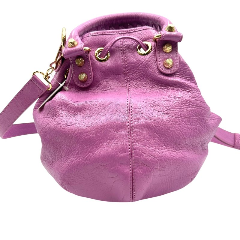 【美收精品】BALENCIAGA 紫色水桶機車包 C-69-1