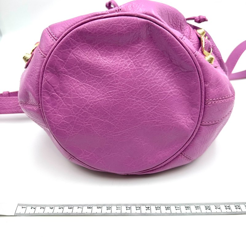 【美收精品】BALENCIAGA 紫色水桶機車包 C-69-8