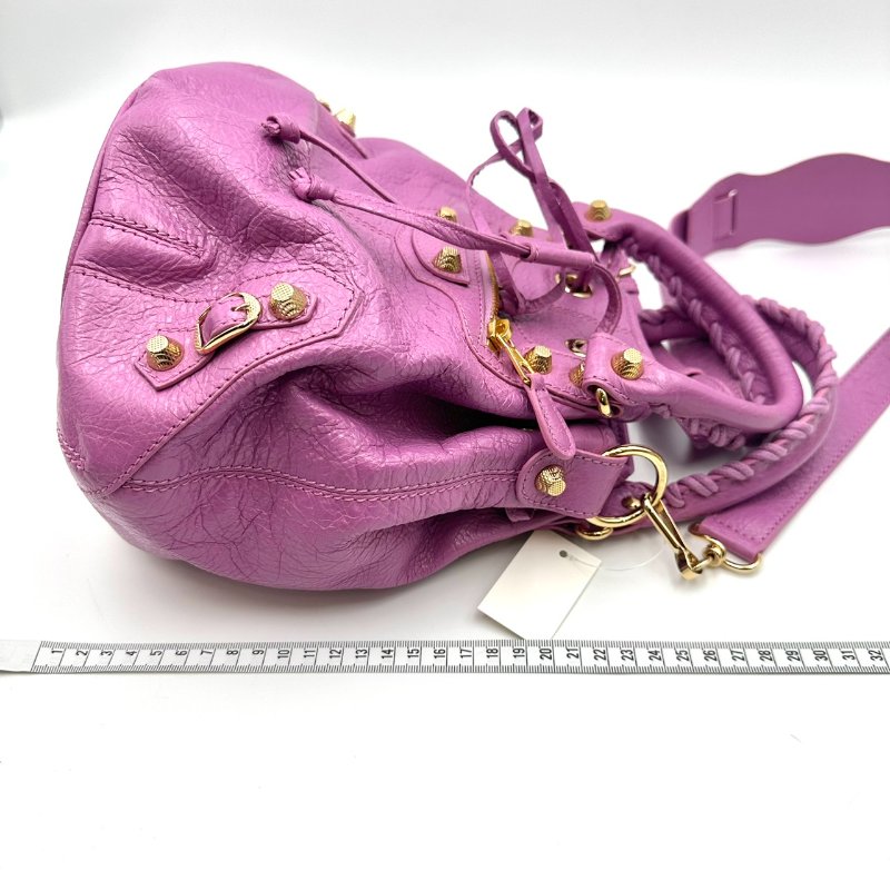 【美收精品】BALENCIAGA 紫色水桶機車包 C-69-9