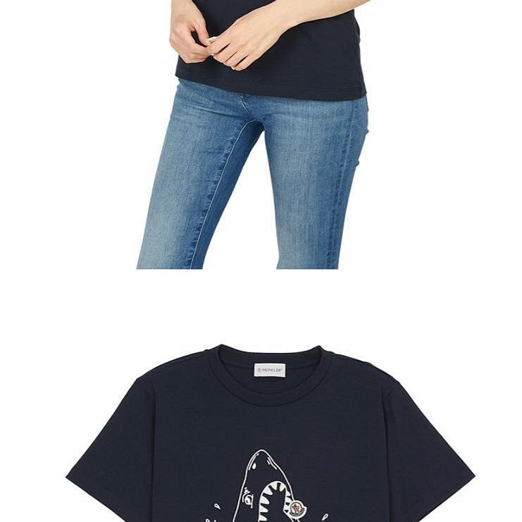 💎Han's house精品服飾💎 moncler 鯊魚 刺繡 短袖 短T T恤-4