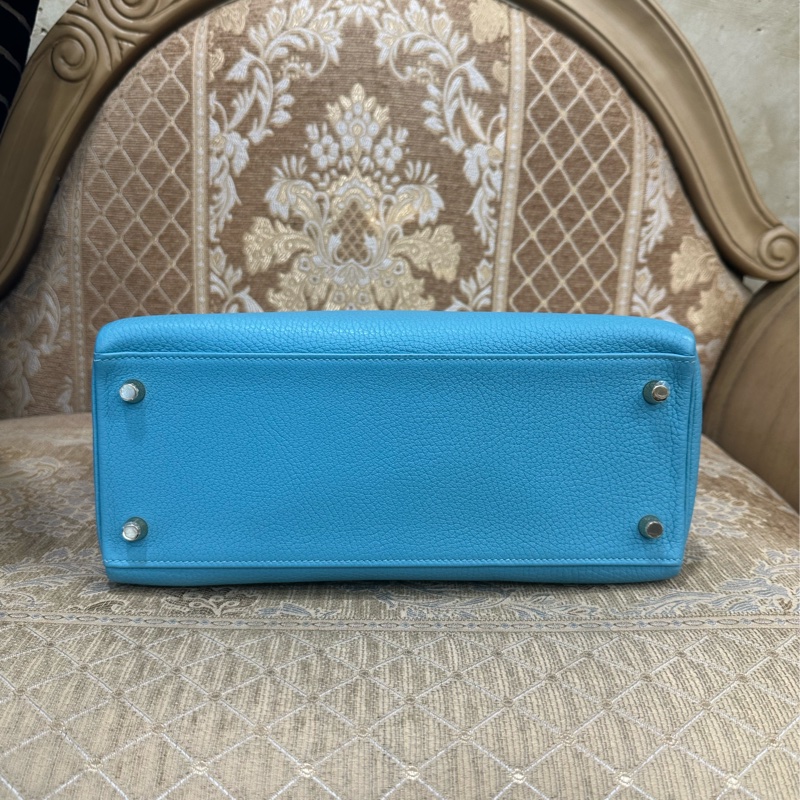 Hermes 3Z聖西爾藍T/C皮金釦凱莉28Kelly H024979-4