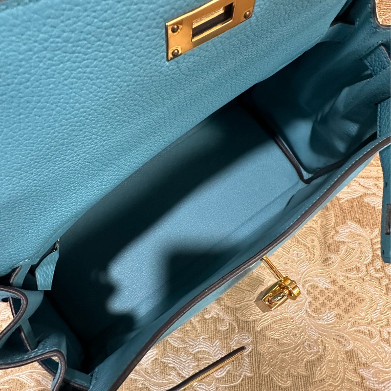 Hermes 3Z聖西爾藍T/C皮金釦凱莉28Kelly H024979-8