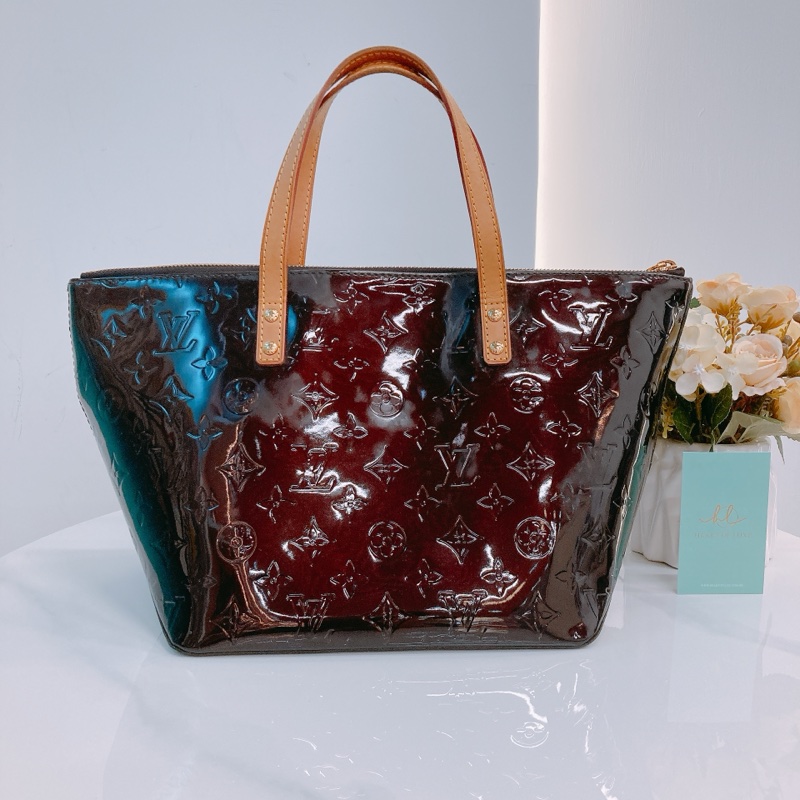 MS0416 LOUIS VUITTON 路易威登小號漆皮手拿包包BELLEVUE PM PATENT CALFSKIN-3