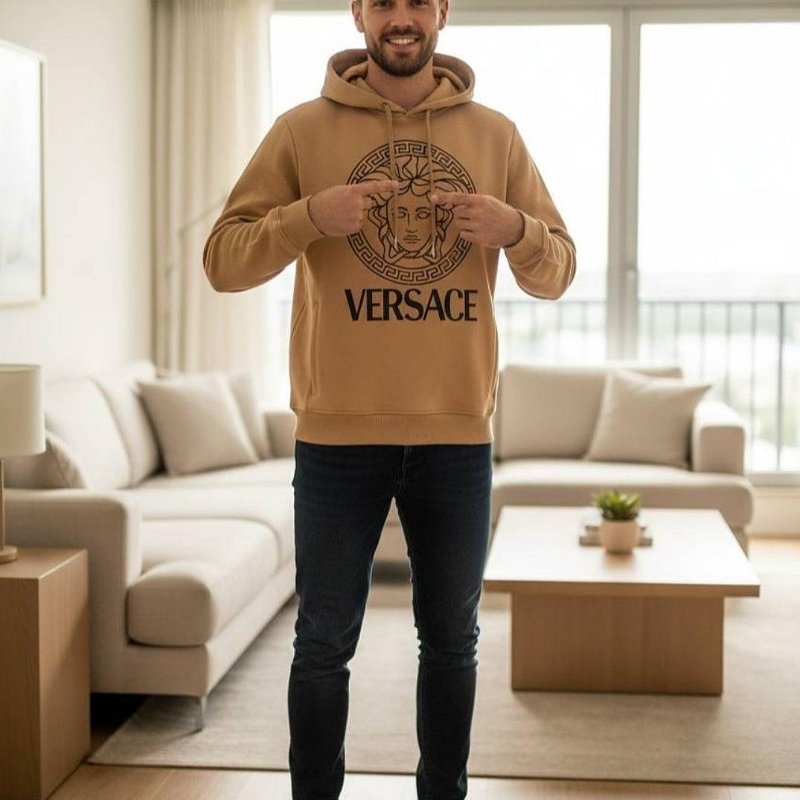 💎Han's house精品服飾💎VERSACE 凡賽斯 女神頭 連帽 衛衣 帽t  原價31200-3