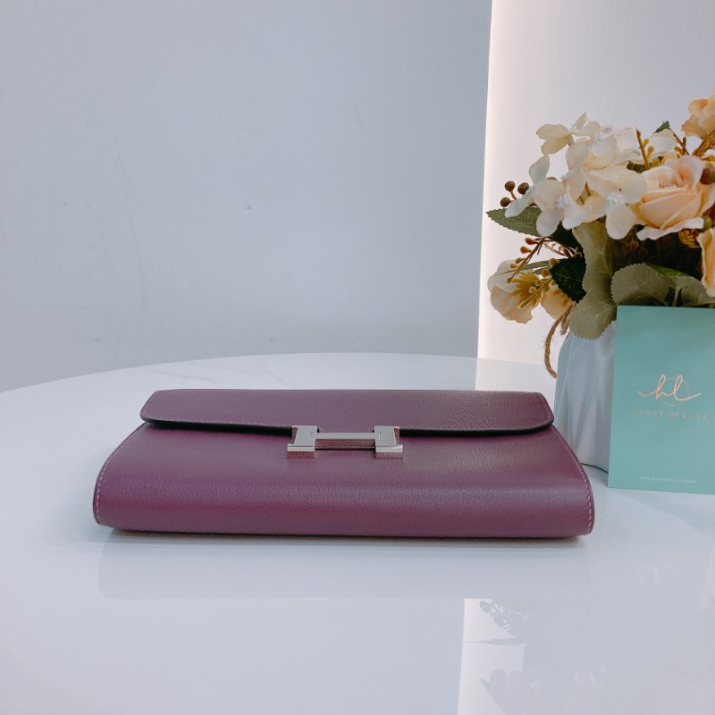 MS0418	Hermes 愛馬仕康康海葵紫錢包Constance To Go Wallet Evercolor P9 Anemone x PHW-3