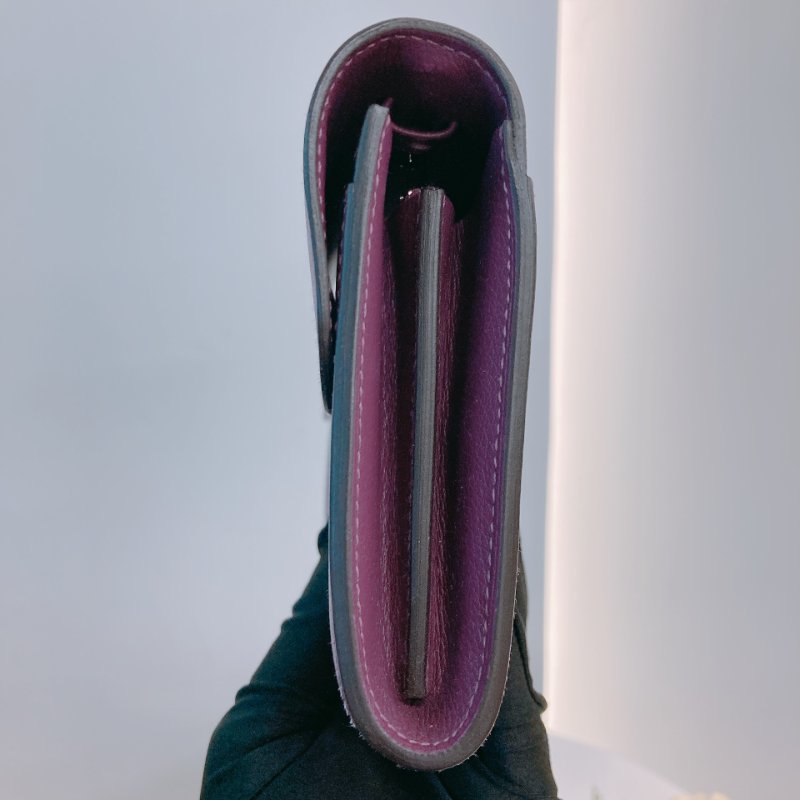 MS0418	Hermes 愛馬仕康康海葵紫錢包Constance To Go Wallet Evercolor P9 Anemone x PHW-5