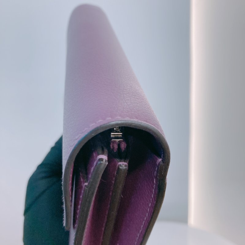 MS0418	Hermes 愛馬仕康康海葵紫錢包Constance To Go Wallet Evercolor P9 Anemone x PHW-9