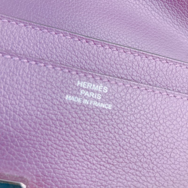 MS0418	Hermes 愛馬仕康康海葵紫錢包Constance To Go Wallet Evercolor P9 Anemone x PHW-13