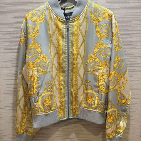 💎Han's house精品服飾💎VERSACE 凡賽斯 女神頭 頂級黑牌 巴洛克 飛行員 外套