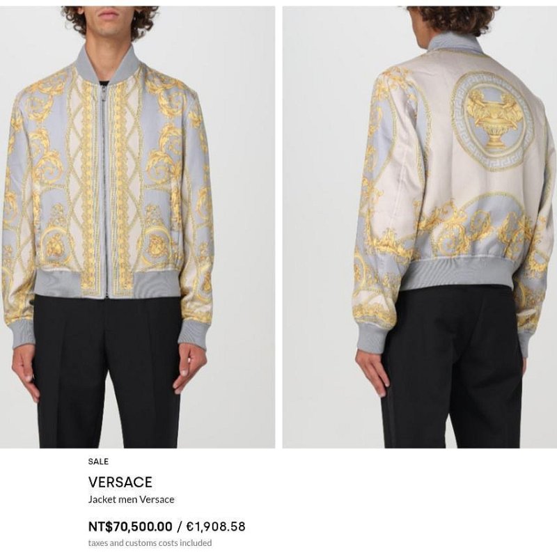 💎Han's house精品服飾💎VERSACE 凡賽斯 女神頭 頂級黑牌 巴洛克 飛行員 外套-3