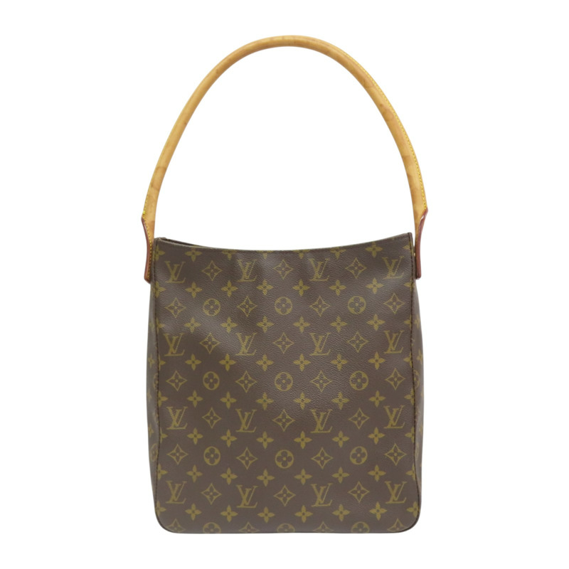 棕色 原花帆布 LOOPING GM 肩背包 M51145【LOUIS VUITTON LV 路易威登】 M51145-1