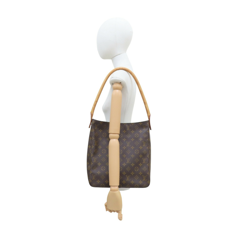 棕色 原花帆布 LOOPING GM 肩背包 M51145【LOUIS VUITTON LV 路易威登】 M51145-10