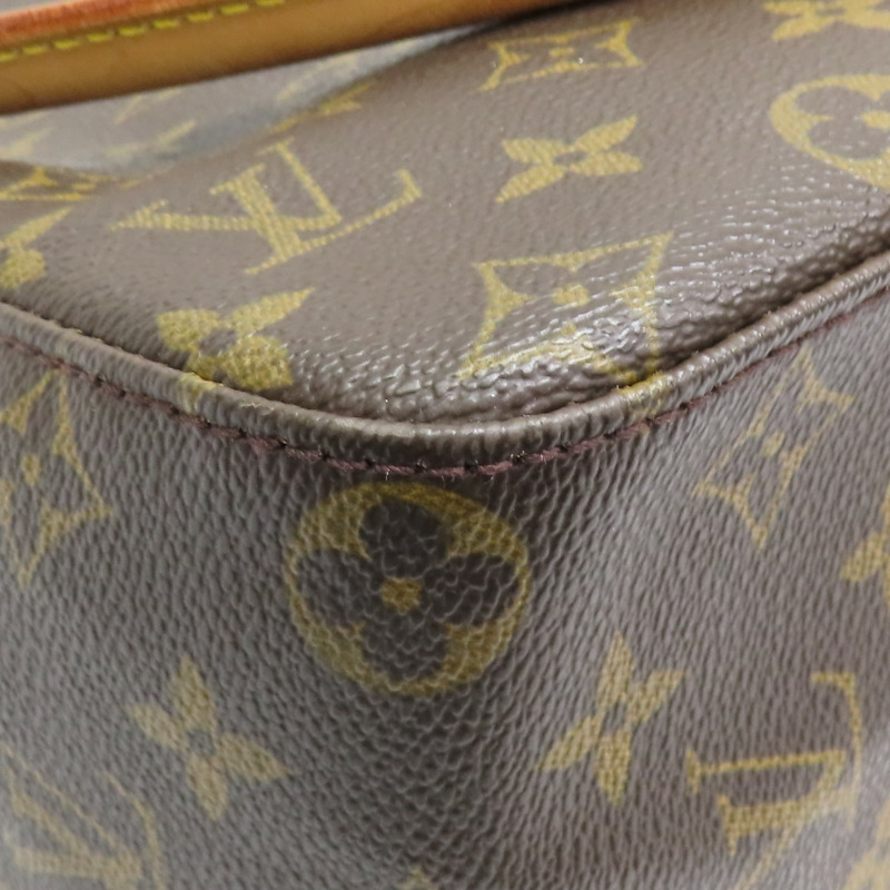 棕色 原花帆布 LOOPING GM 肩背包 M51145【LOUIS VUITTON LV 路易威登】 M51145-12