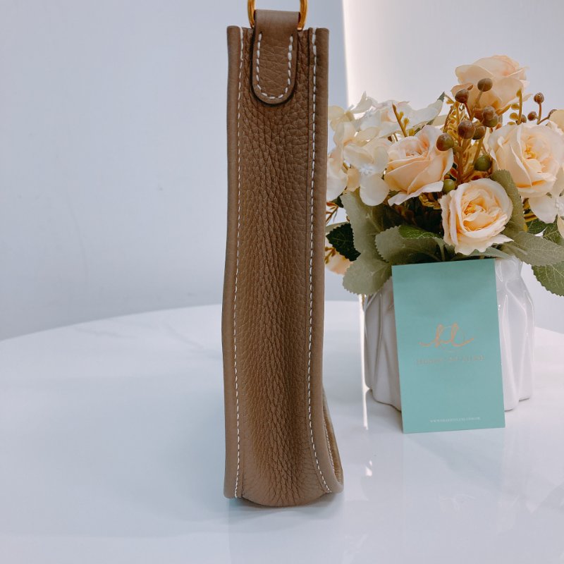 MS0419	Hermes 愛馬仕迷你斜挎包伊芙琳包大象灰金扣Mini Evelyne TC 18 Etoupe x GHW-4