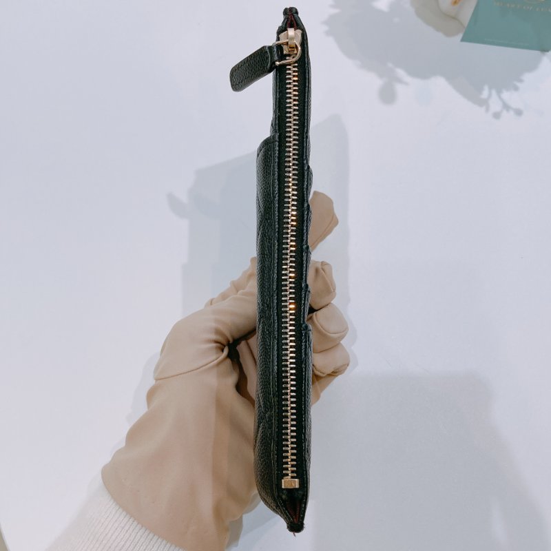 TW4610 Chanel 香奈兒 拉鏈長款卡包 魚子醬 黑色 Zipper Phone Pouch Caviar Black x GHW-3