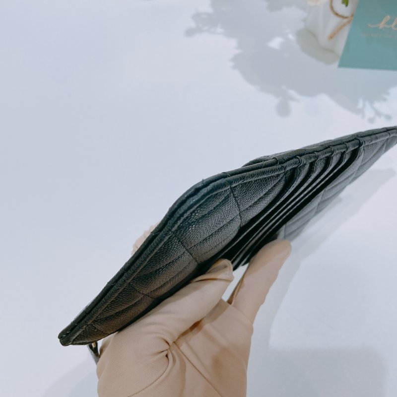 TW4610 Chanel 香奈兒 拉鏈長款卡包 魚子醬 黑色 Zipper Phone Pouch Caviar Black x GHW-9