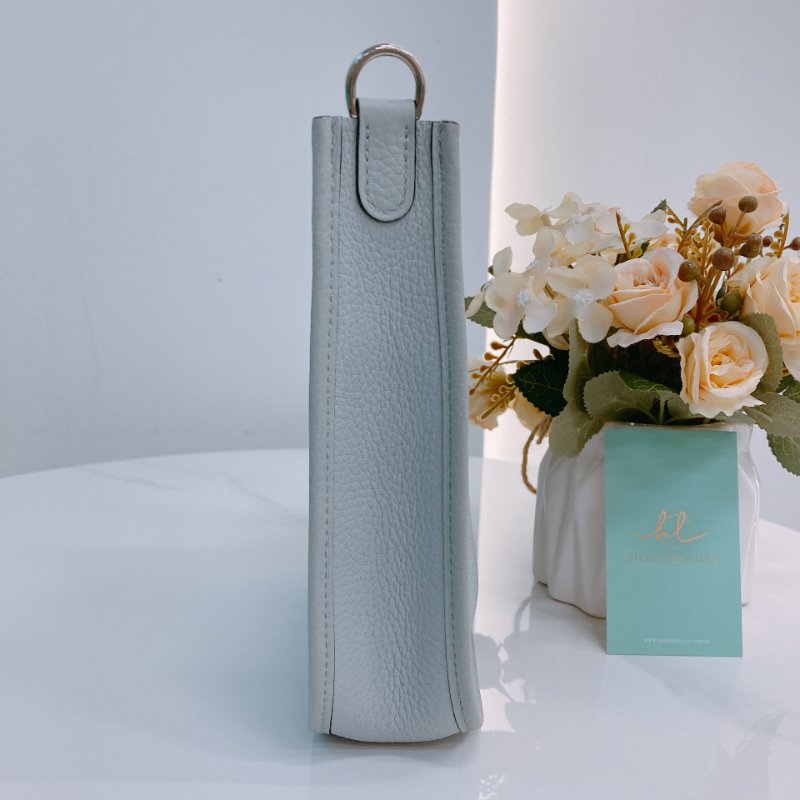 MS0420	Hermes 愛馬仕迷你斜挎包伊芙琳包聖杯藍銀扣Mini Evelyne TC 08 Bleu Pale x PHW-2