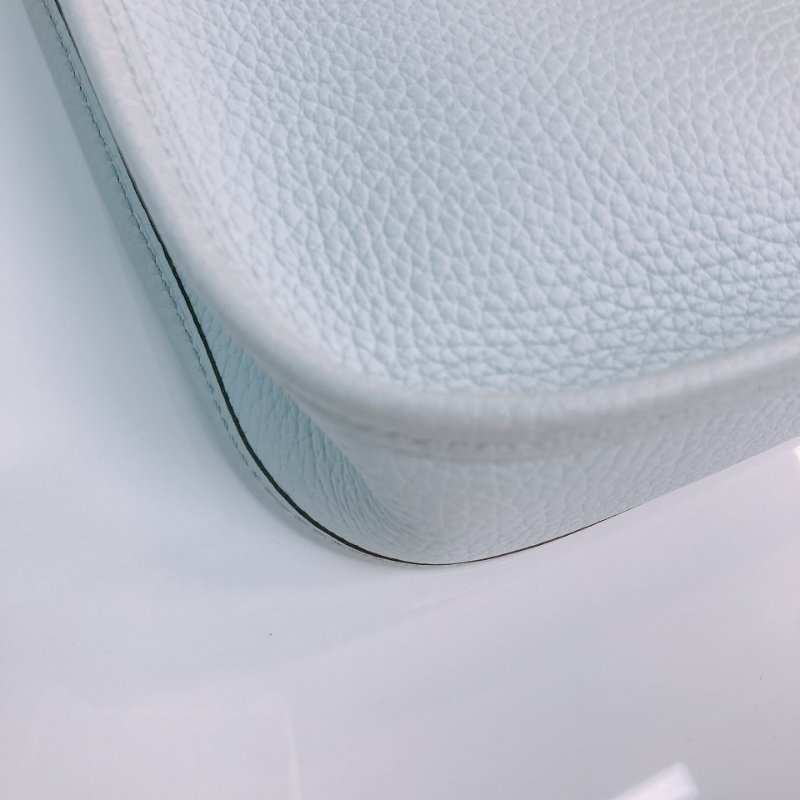 MS0420	Hermes 愛馬仕迷你斜挎包伊芙琳包聖杯藍銀扣Mini Evelyne TC 08 Bleu Pale x PHW-9