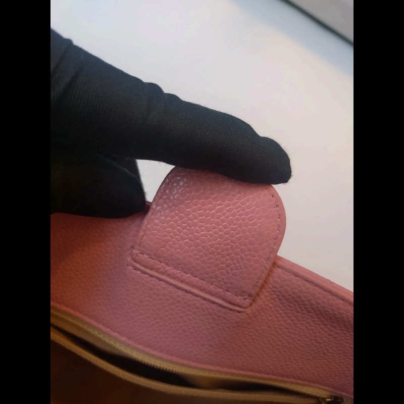 Chanel 金鍊粉荔枝皮小號豆腐包 tote bag-23