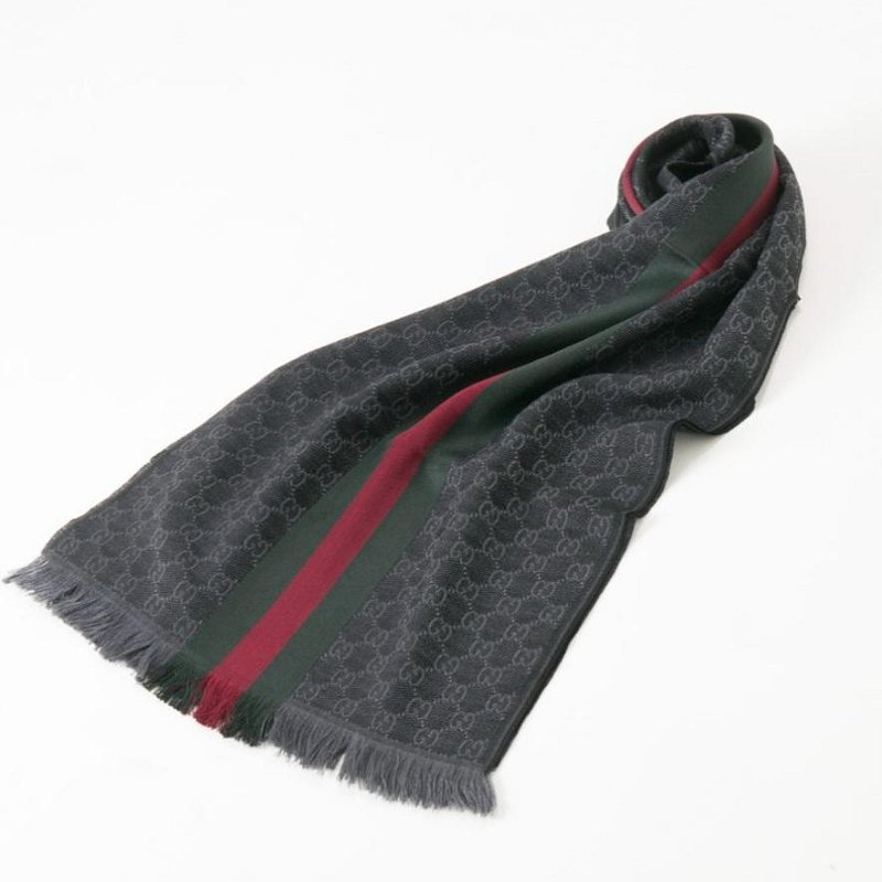 💎Han's house精品服飾💎 GUCCI 古馳 147351 男女均可 圍巾 披肩 190x37cm-6